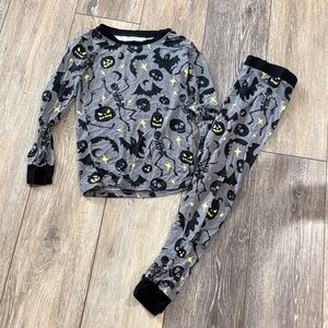 Little Sleepies Halloween Gray and Black Pajama Set